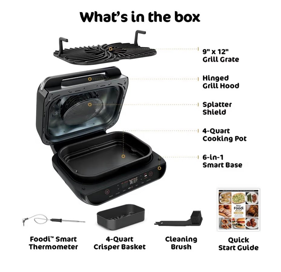 Ninja Indoor Grill and Air Fryer. Foodi Smart XL 6-in-1 Grill