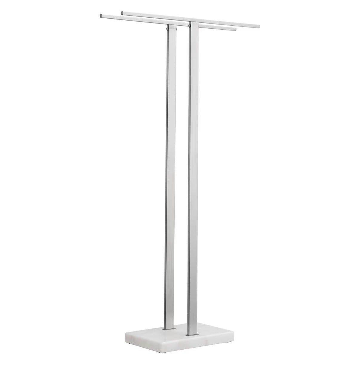 KES Standing Towl Rack Taller Version 37 Inch Height Bathroom Towel Rack Stand with Marble Base, Free Standing Towel Holder Stand (Stainless Steel Brushed Finish) (New in Box)