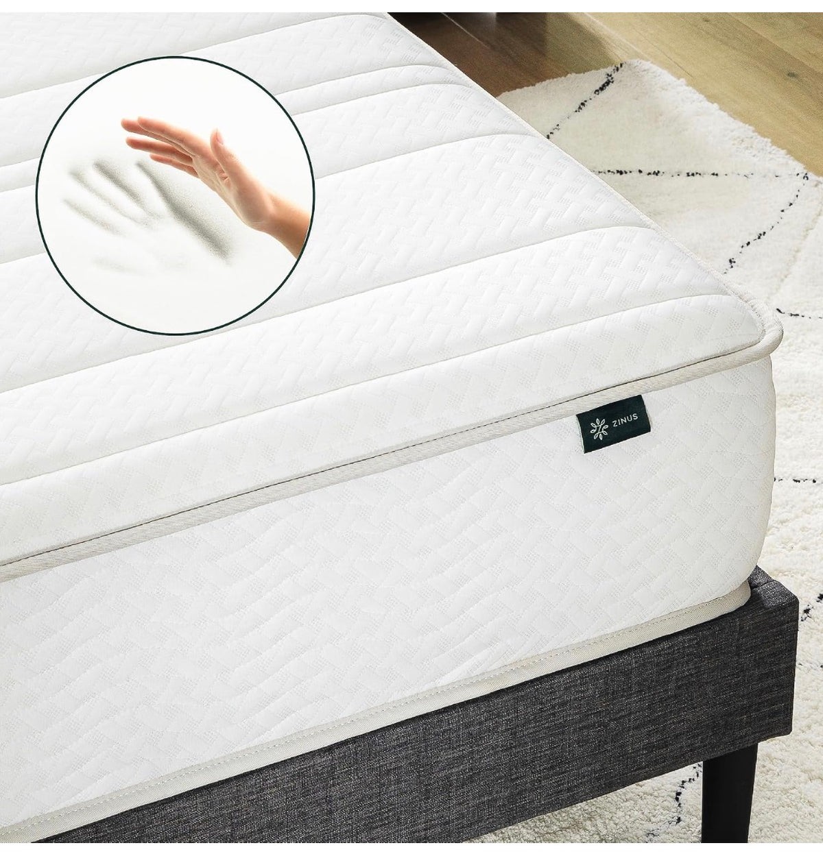 Zinus 6 Inch Foam and Spring Hybrid Mattress, Medium Firm Feel Fiberglass Free, Durable Support, Mattress CertiPUR-US & OEKO-TEX Certified Safe Materials (New in Box)