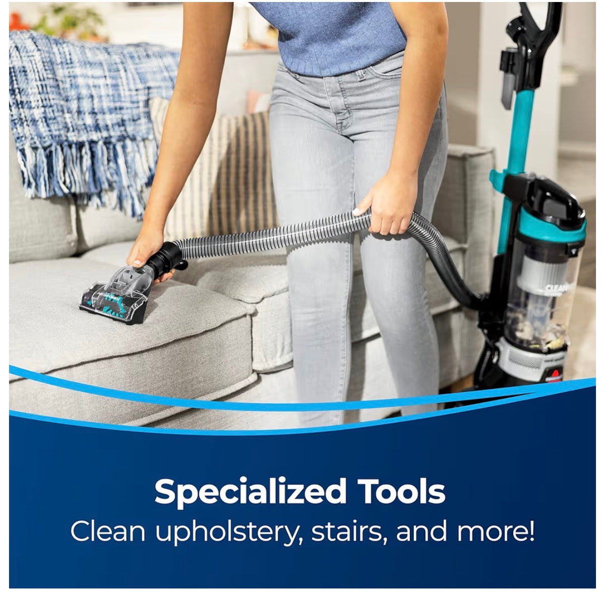 Bissell CleanView Rewind Pet Bagless Vacuum with Automatic Cord Rewind, Active Extension Wand for Hard-to-Reach Areas, Powerful Suction & Multi-Surface Cleaning (Black/Teal) (New in Box)