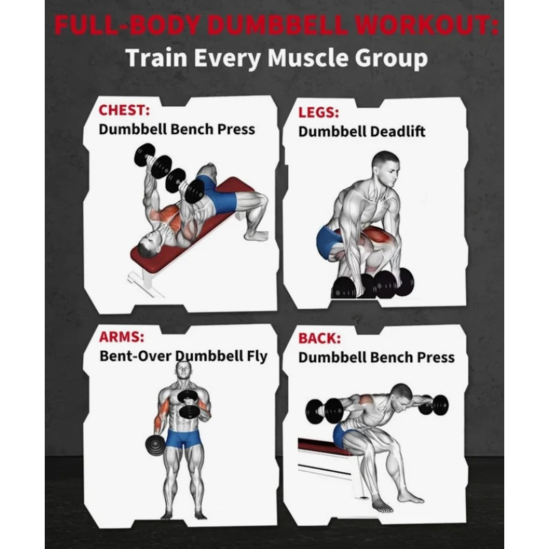 35lbs. Stack Fitness - Hex Dumbbell