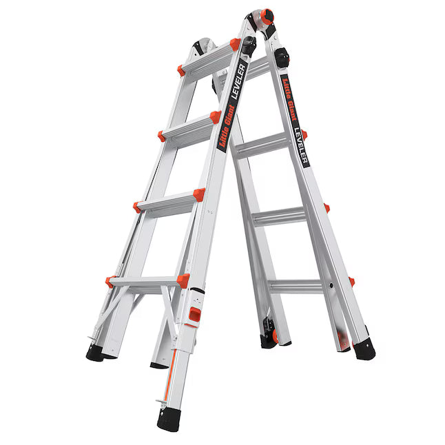 Little Giant Ladders Leveler M17 with Leg Levelers 18-ft Reach Type 1A - 300 lbs. Load Capacity Telescoping Multi-Position Ladder