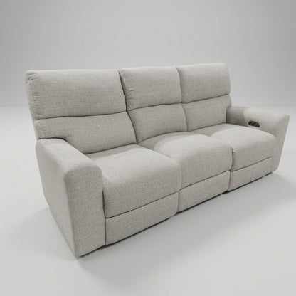 Light Gray Power Recliner Sofa