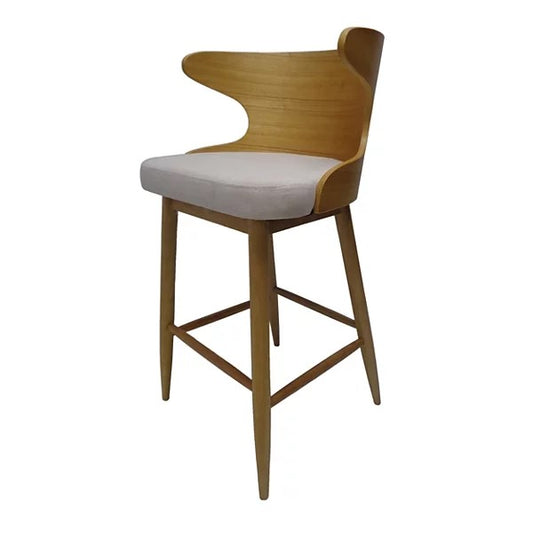 Armless Wing Backrest Barstool