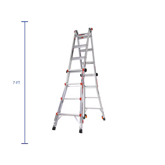 Little Giant Ladders Leveler M17 with Leg Levelers 18-ft Reach Type 1A - 300 lbs. Load Capacity Telescoping Multi-Position Ladder