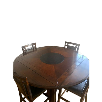 Convertible Dining Set W Lazy Susan