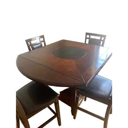 Convertible Dining Set W Lazy Susan