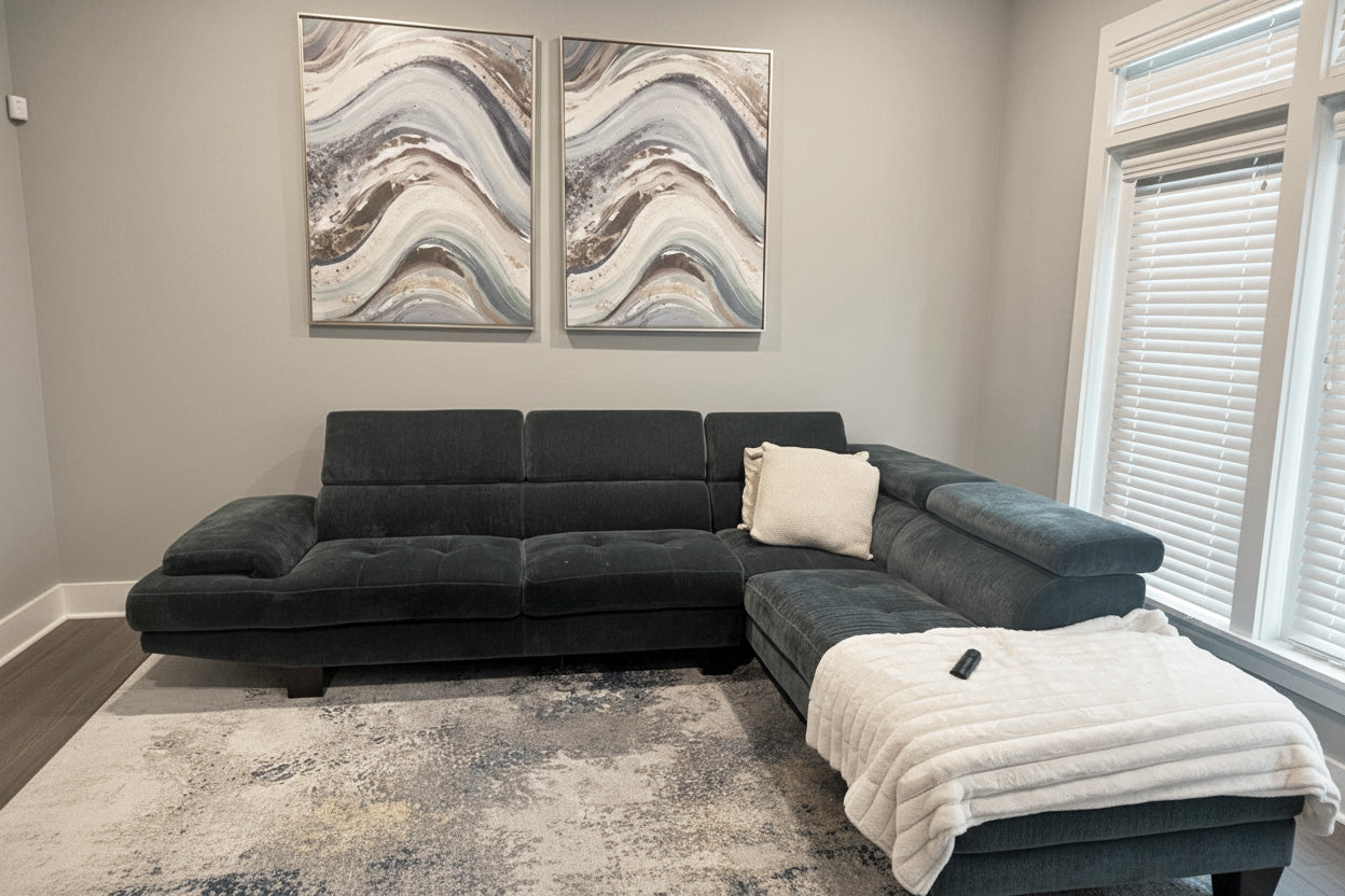 Furniture of America Berguin Fabric Right Facing Sectional