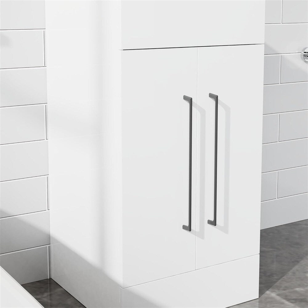 16" Freestanding Bathroom Vanity with Ceramic Sink, Storage Cabinet
