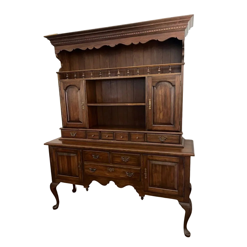 Brown Wooden Georgian-style Hutch