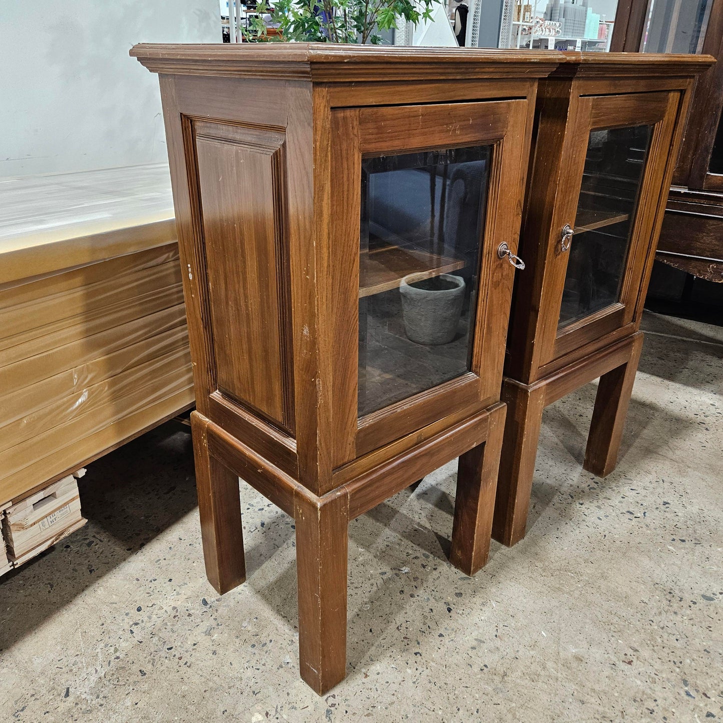 Vintage Display Cabinet/ Nightstand