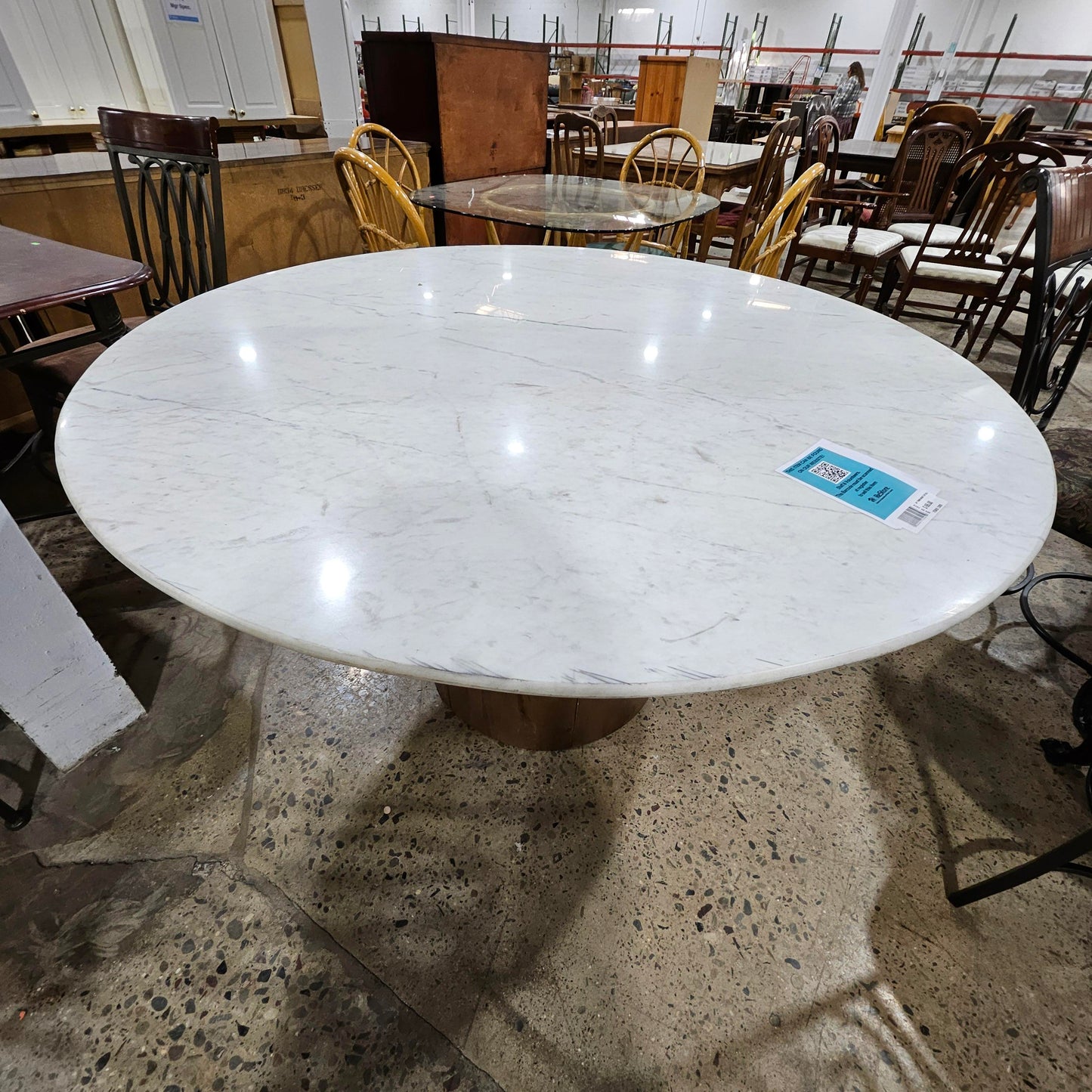 54" Round Marble Top Table