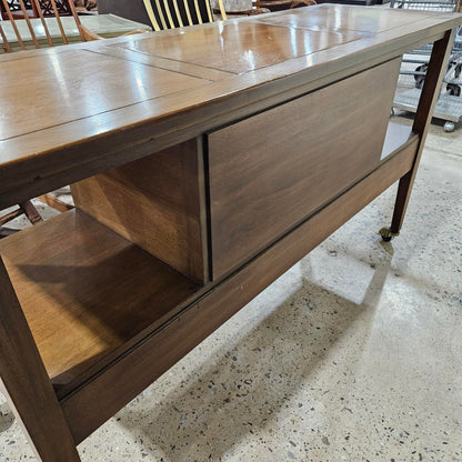 Mid Century Drop Front Bar Cart