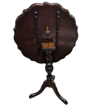 Mahogany Pie Crust Tilt Top Table