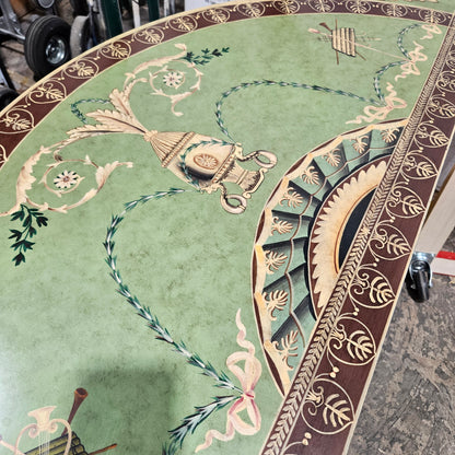 Green Yellow & Brown Sarreid Italy Entryway Console Table