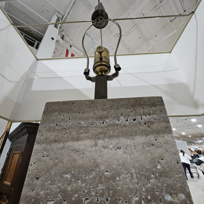 Travertine Floor Lamp