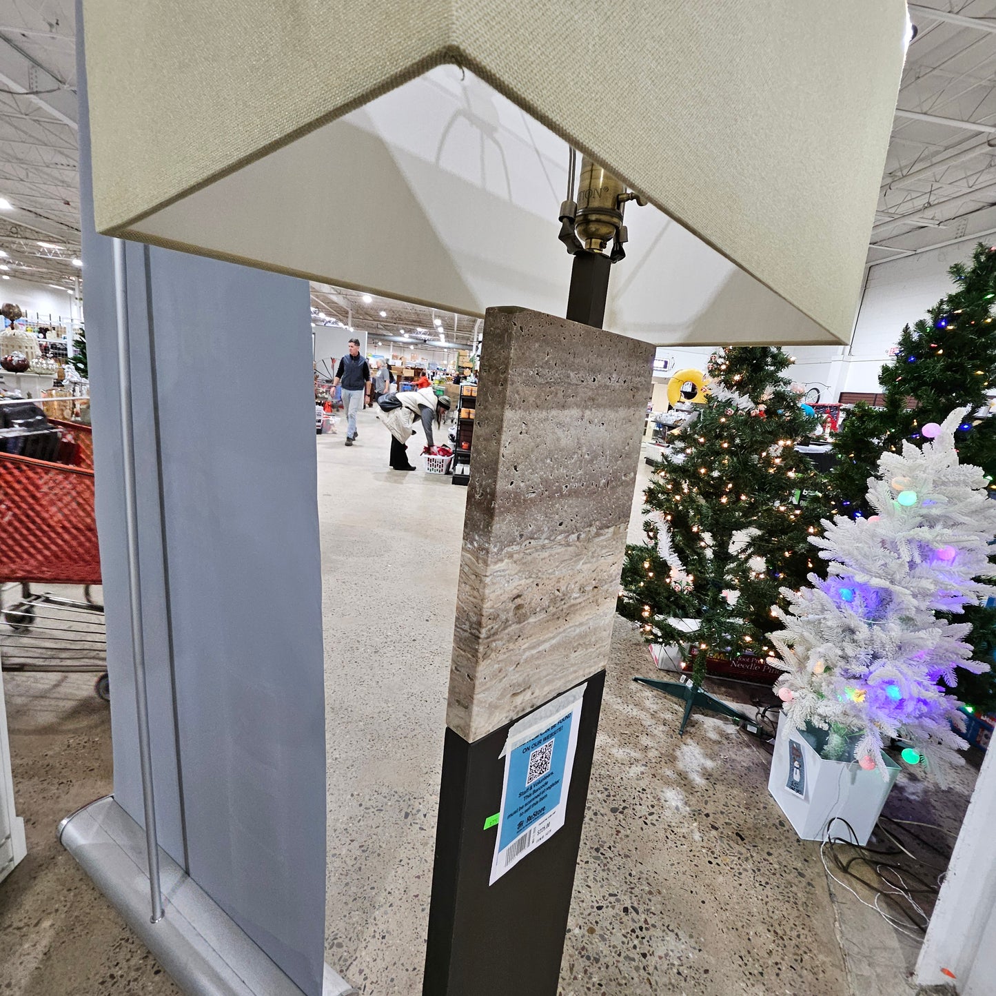 Travertine Floor Lamp