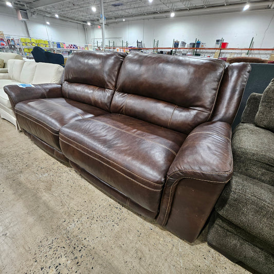 Brown Leather Power Recliner