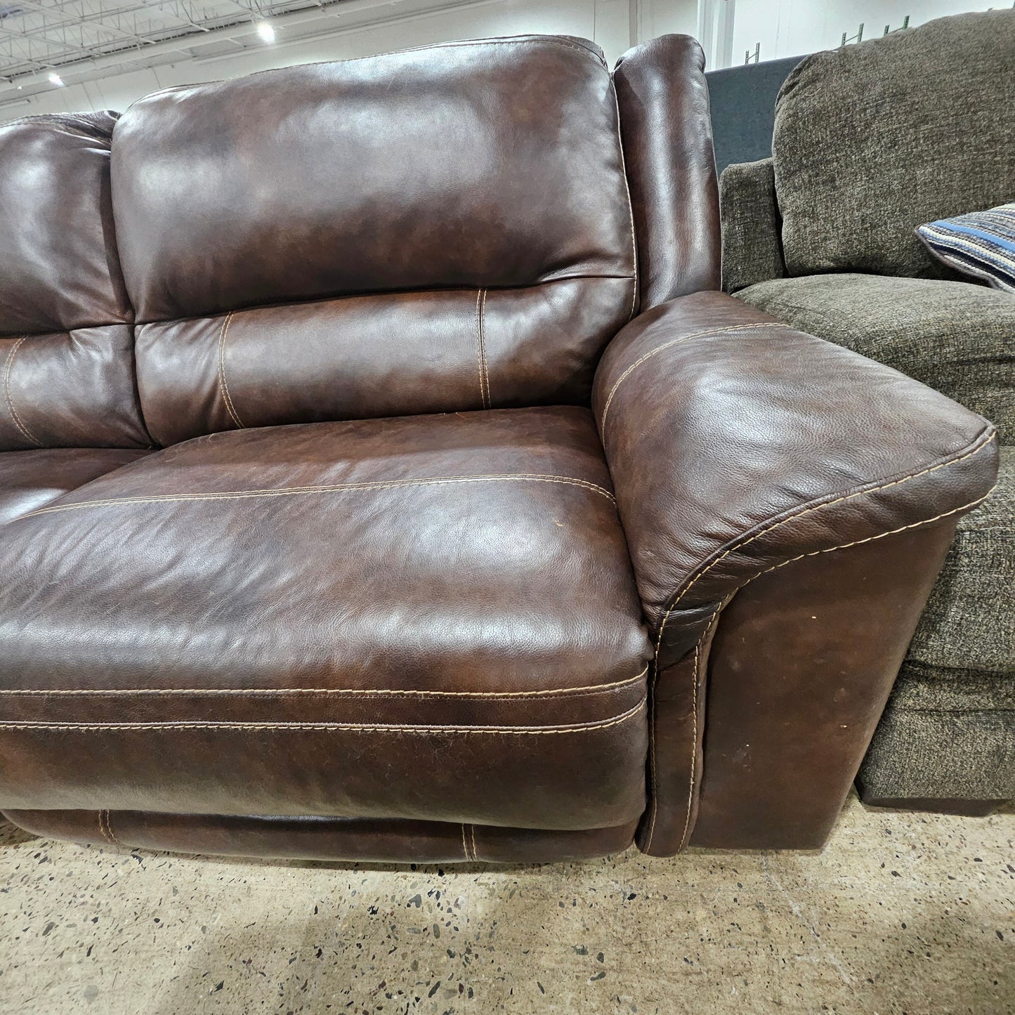 Brown Leather Power Recliner