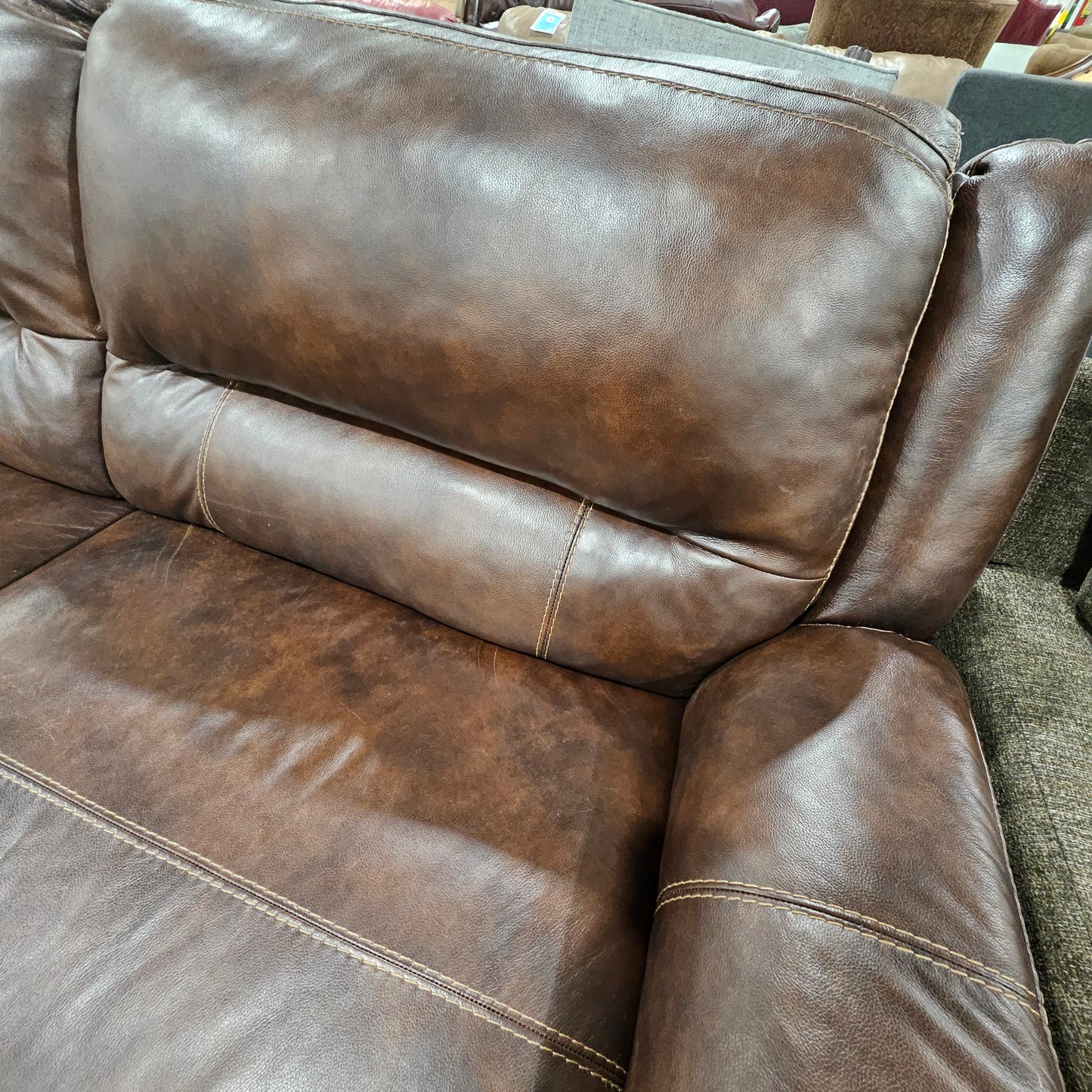 Brown Leather Power Recliner