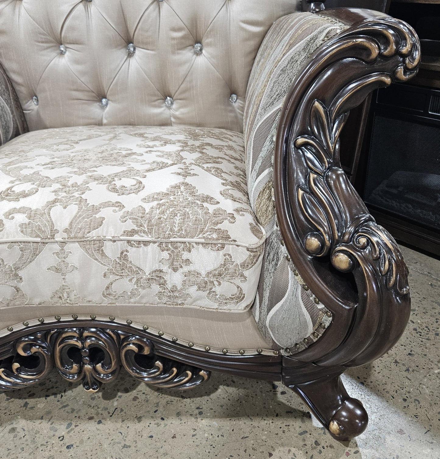 Constantine Off-White/Dark Brown Chair