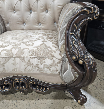 Constantine Off-White/Dark Brown Chair