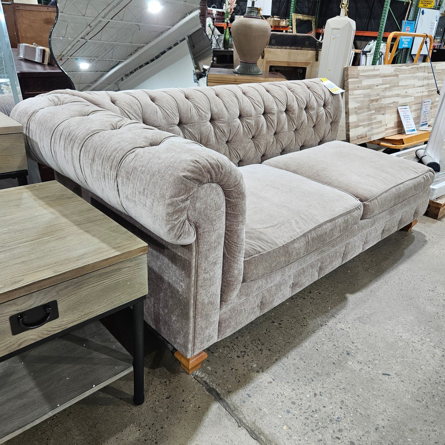Beige Chaise Sofa