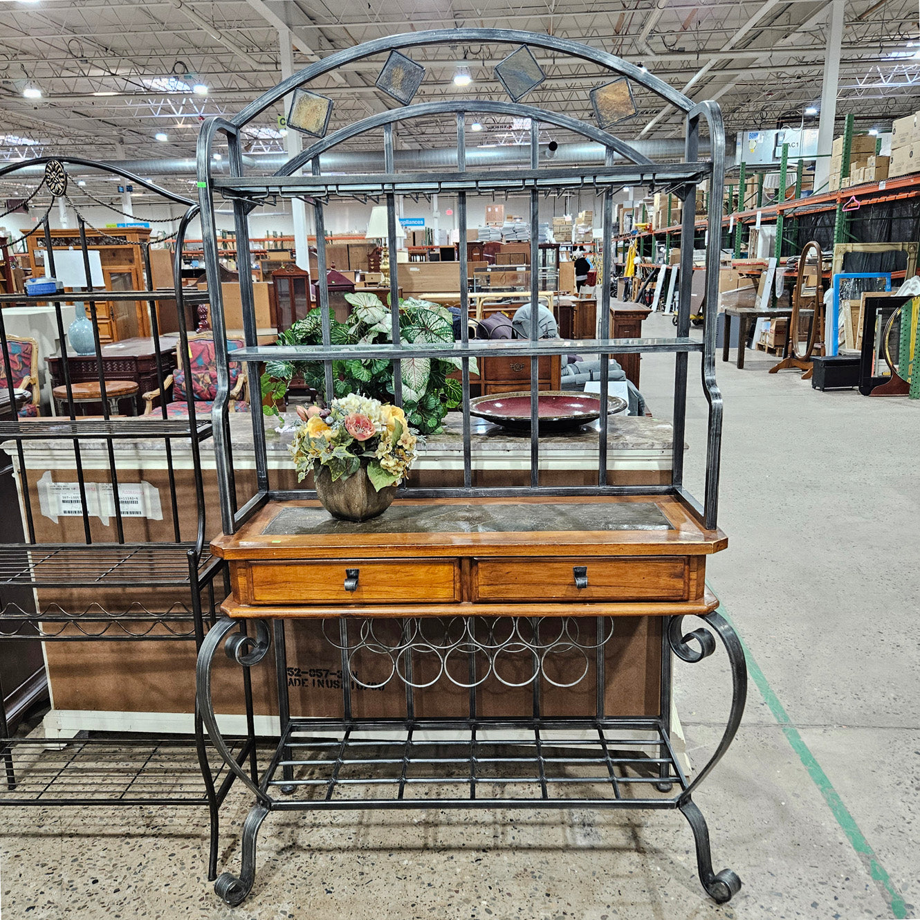 Bakers Rack With Wine Storage