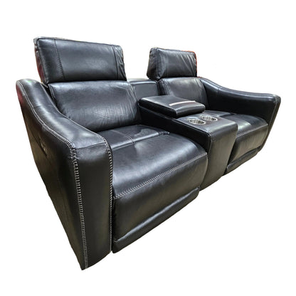 Giorno Leather Power Loveseat