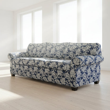 Ethan Allen Contemporary Paisley Upholstered Sofa