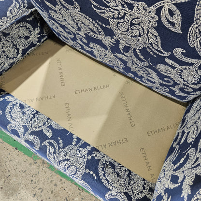 Ethan Allen Contemporary Paisley Upholstered Sofa