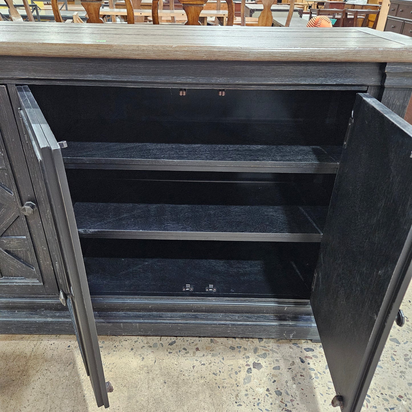 Cabinet or Server with 3 Doors and Lattice Design