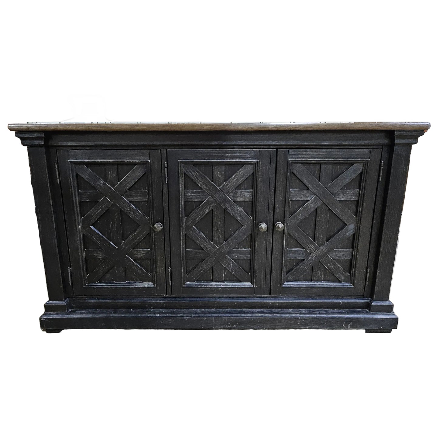 Cabinet or Server with 3 Doors and Lattice Design