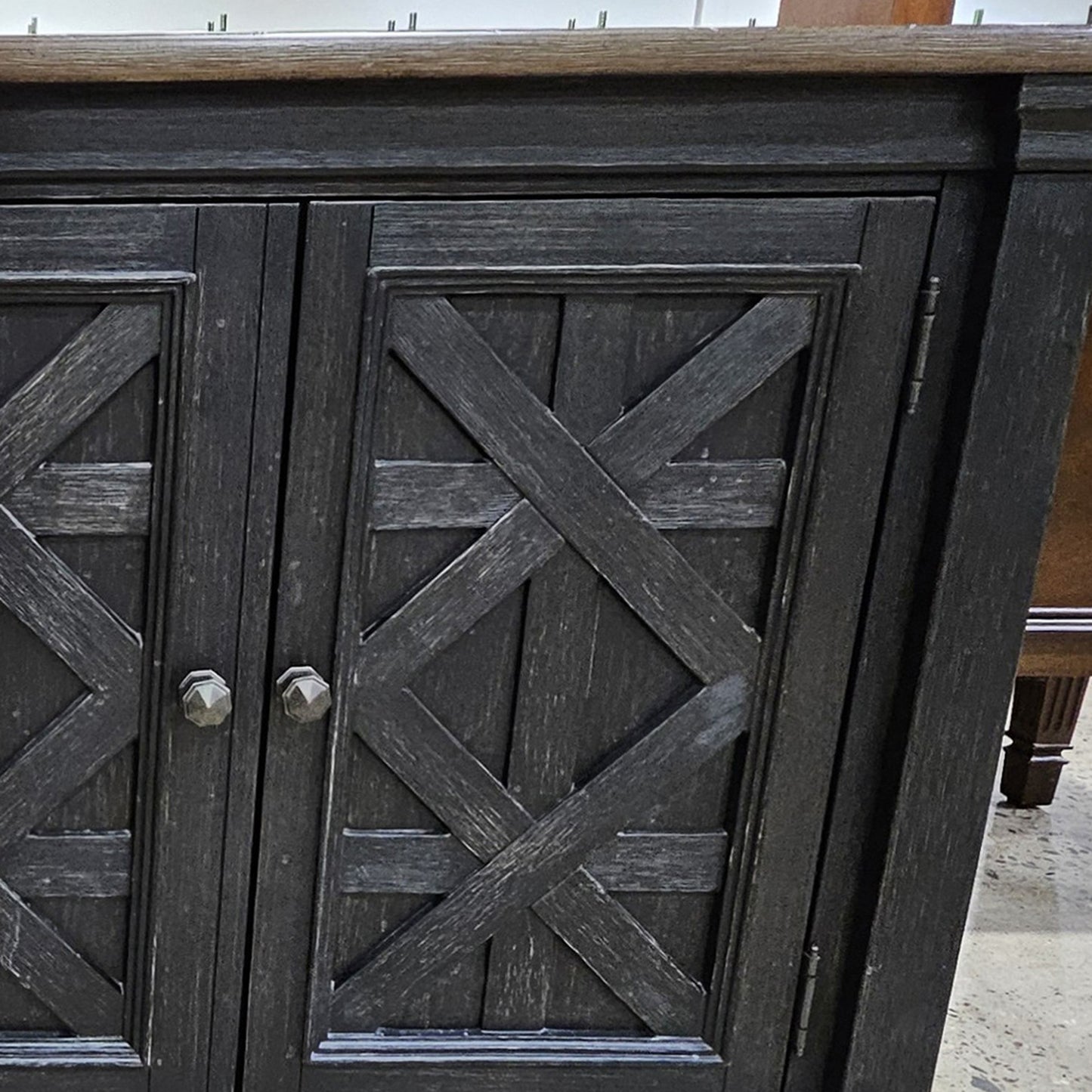 Cabinet or Server with 3 Doors and Lattice Design