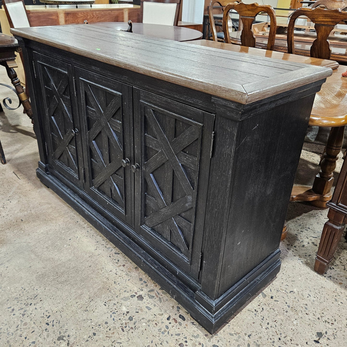 Cabinet or Server with 3 Doors and Lattice Design