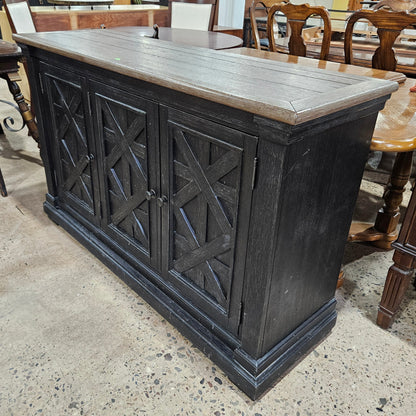 Cabinet or Server with 3 Doors and Lattice Design
