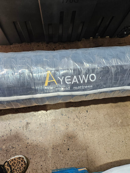 (New, rolled up in package) Ayeawo Hybrid Mattress, King Size with Gel Memory Foam