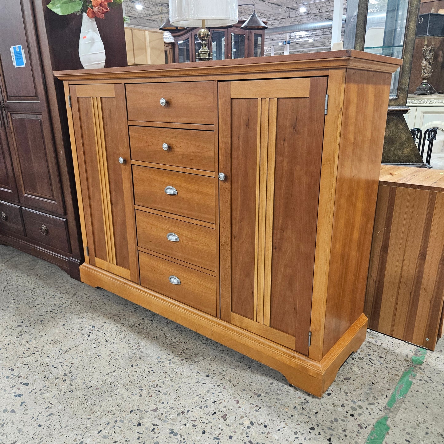 Modern Wood Dresser with Mirror