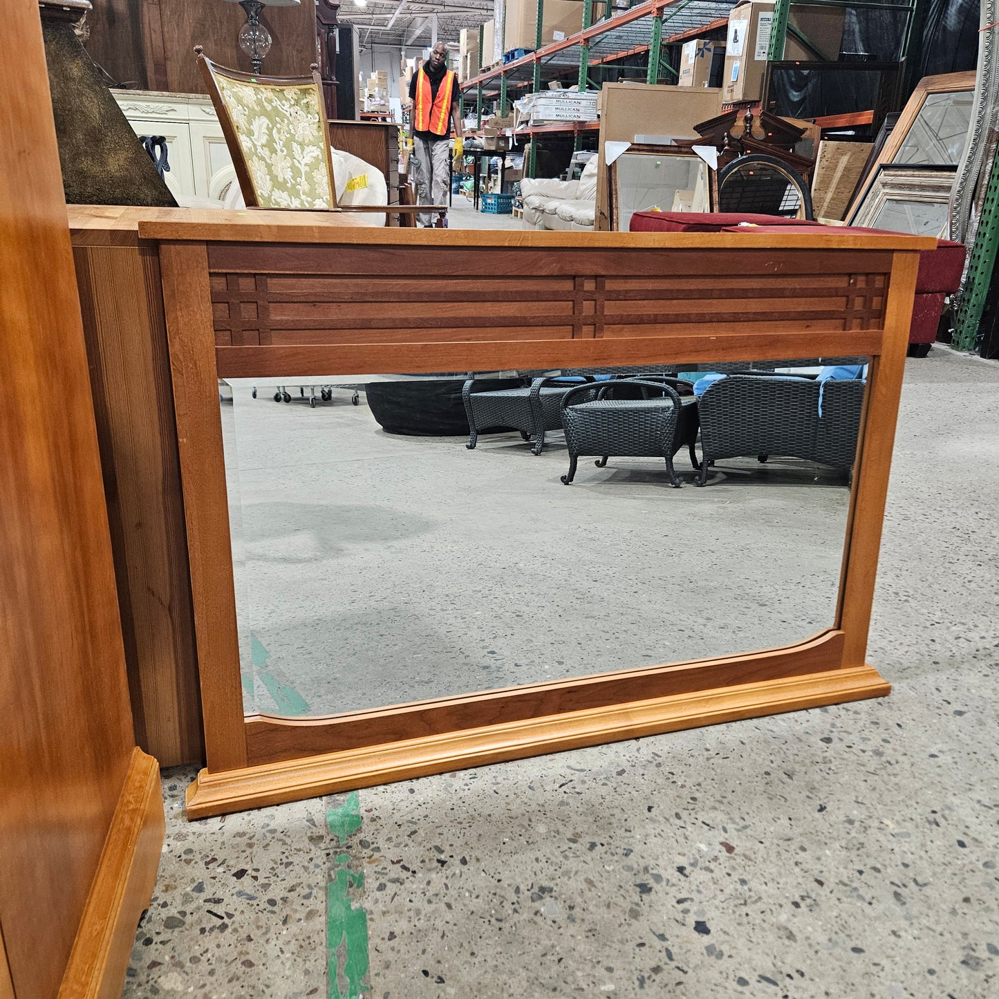 Modern Wood Dresser with Mirror