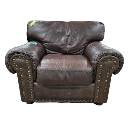 Leinster Faux Leather Upholstered Nailhead Chair