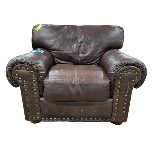 Leinster Faux Leather Upholstered Nailhead Chair