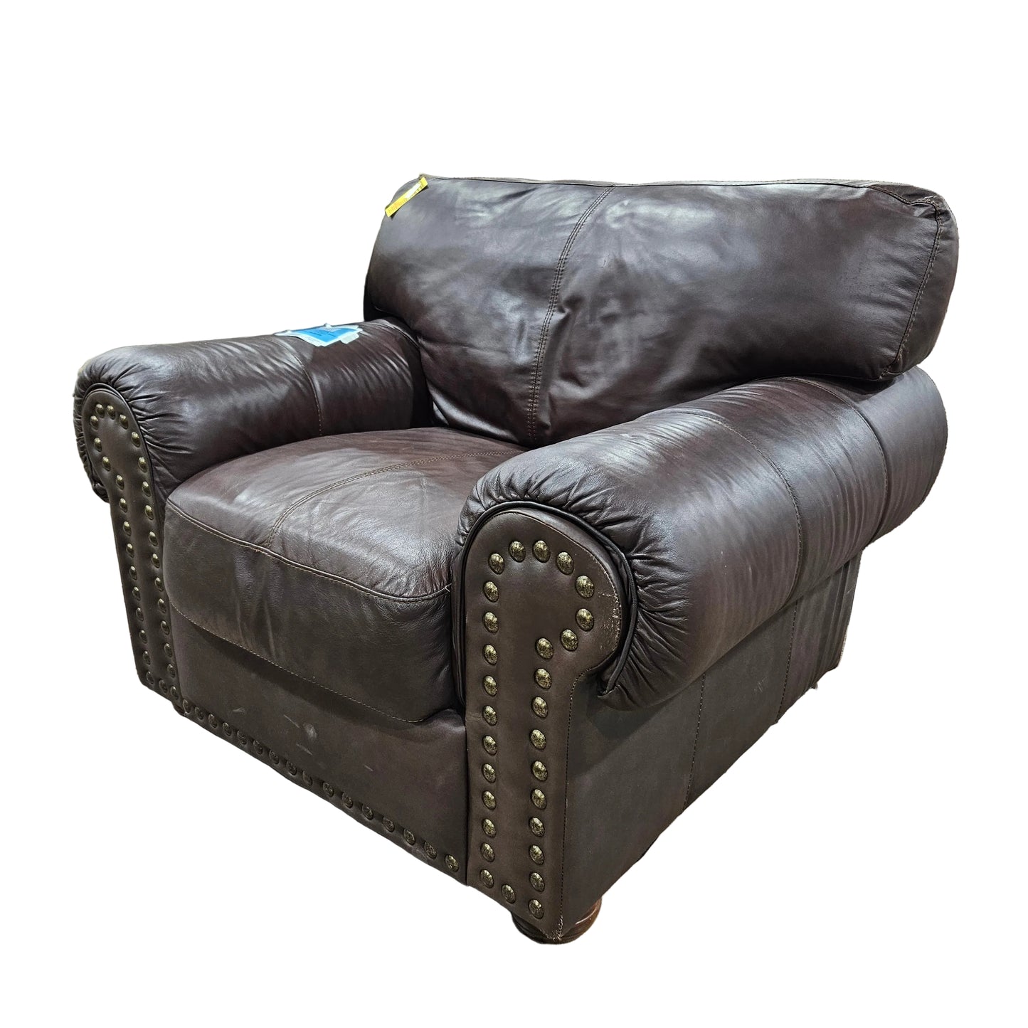 Leinster Faux Leather Upholstered Nailhead Chair