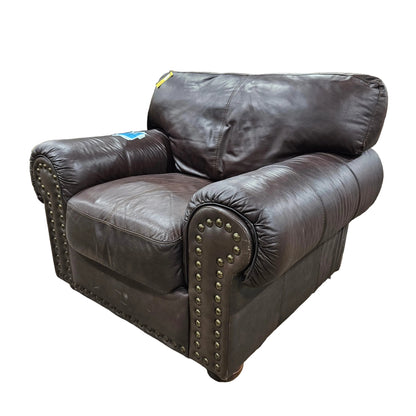 Leinster Faux Leather Upholstered Nailhead Chair