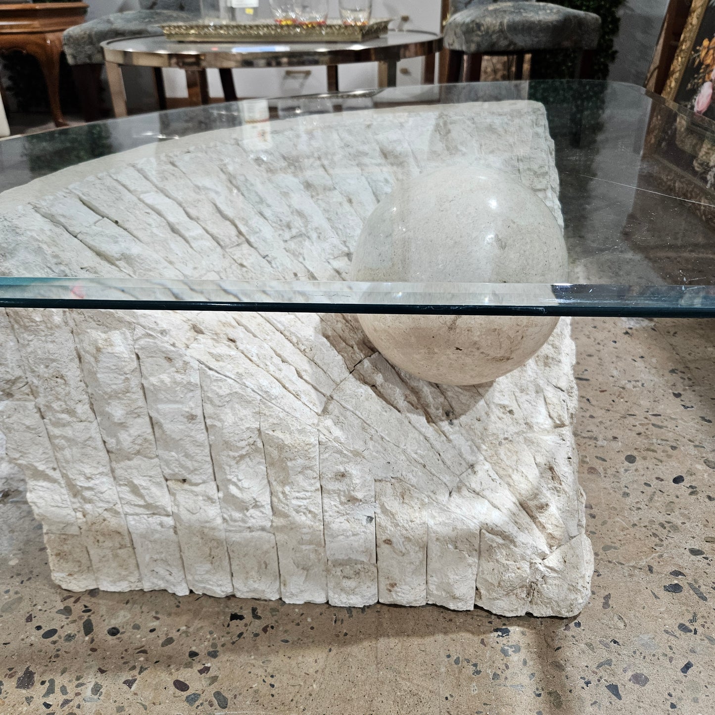 Vintage 1980s Postmodern Triangular Coffee Table
