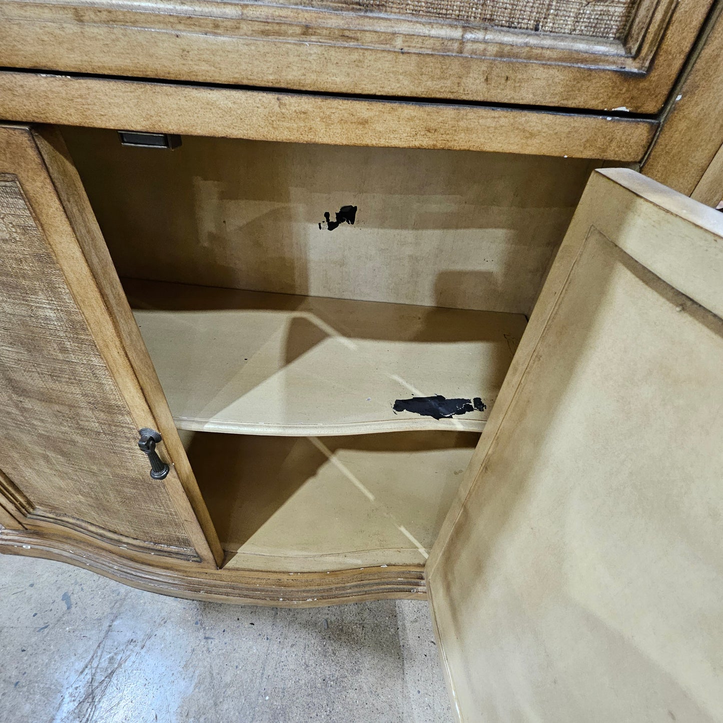 Vintage-style Wood Buffet Cabinet