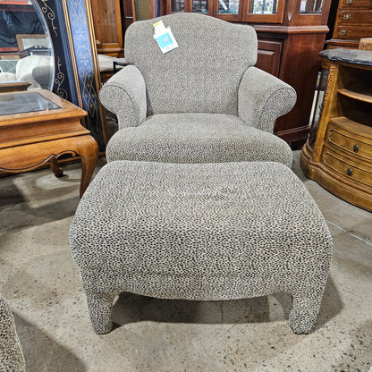 Patterned Upholstered Armchair