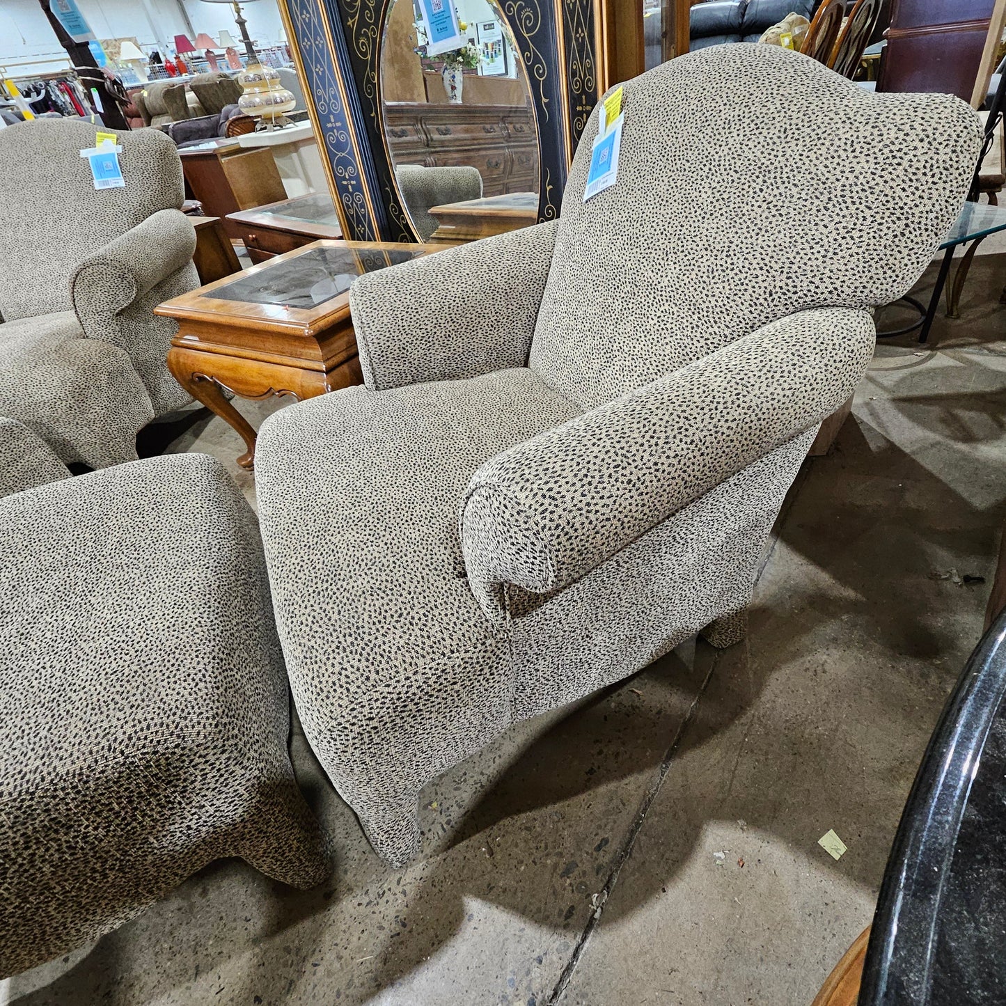 Patterned Upholstered Armchair