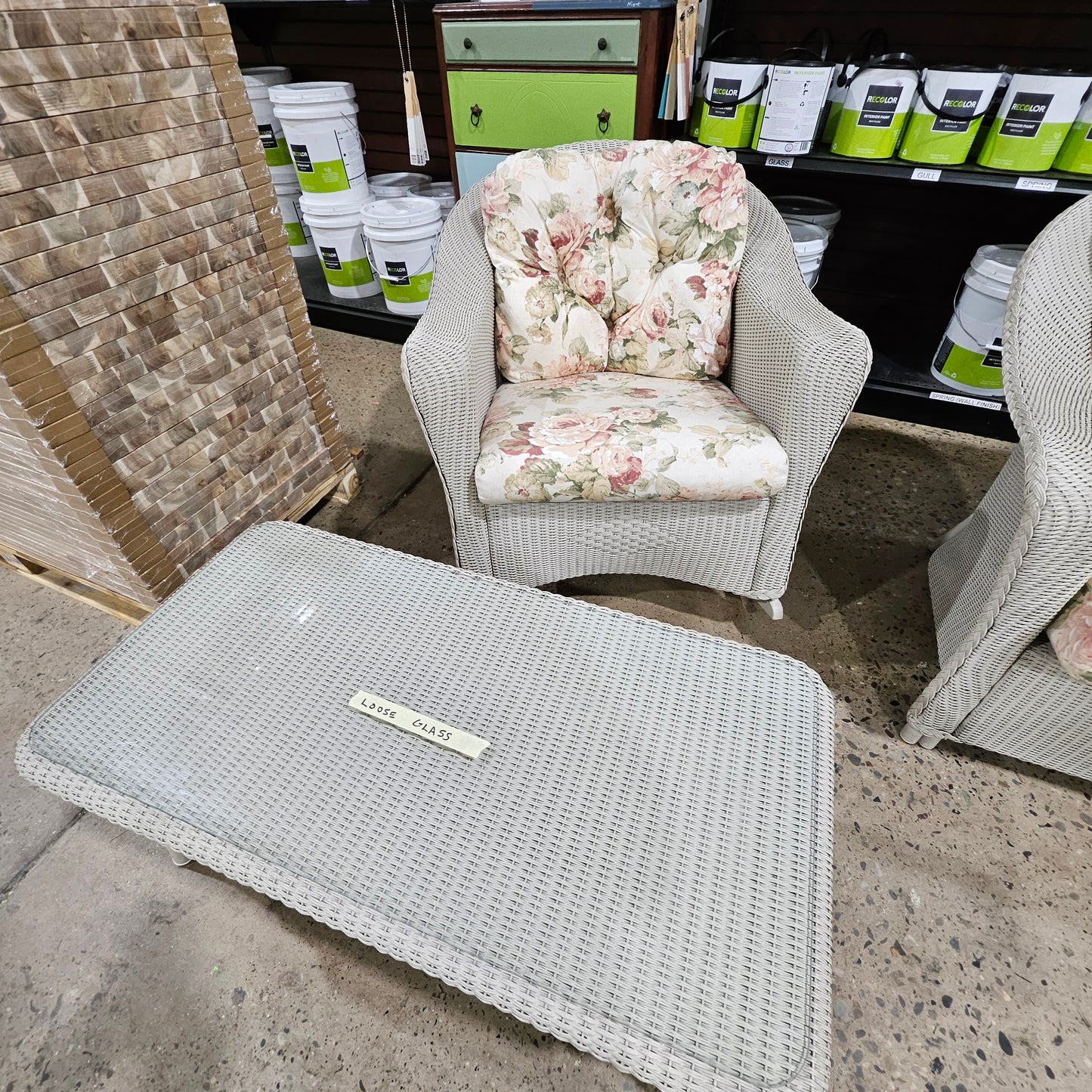 6 Piece Wicker Set with cushions