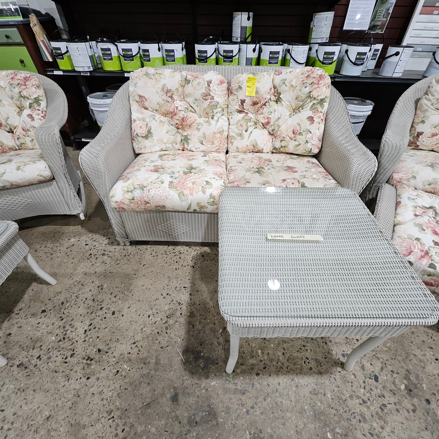 6 Piece Wicker Set with cushions