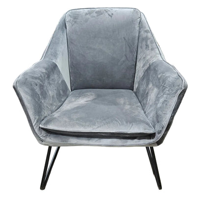 French Gray Modern Accent Chair